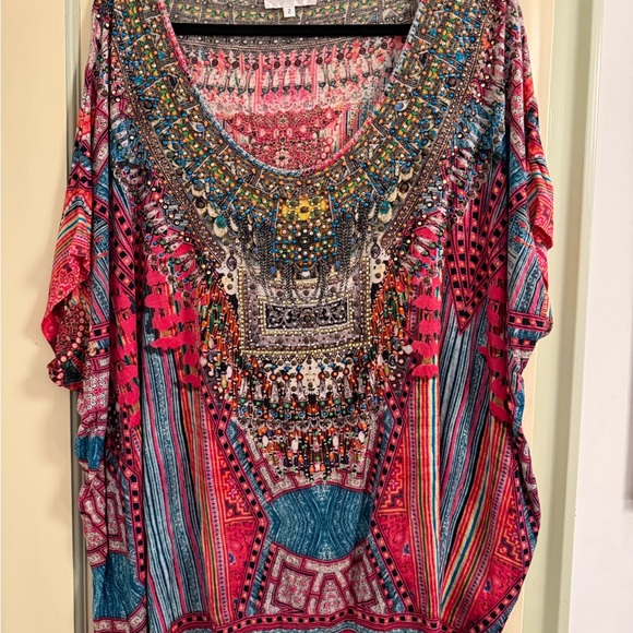 Camilla Tops - Camila: Colorful Women's Top with beading